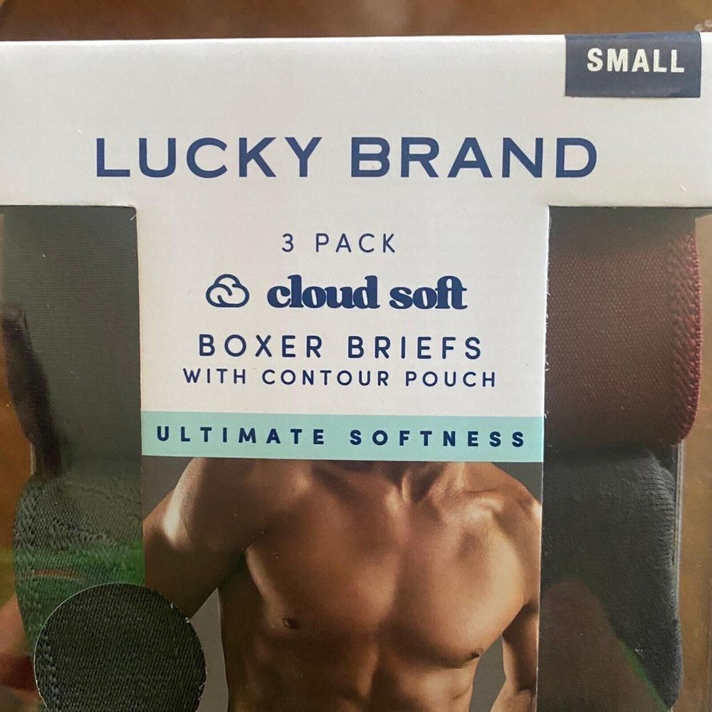 3 Pack LUCKY BRAND Men COTTON Boxer Briefs Stretch multicolor Size Small NEW - Picture 6 of 10
